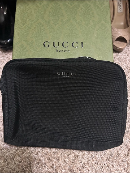 Gucci Other - Gucci Black beauty bag with Silver Logo